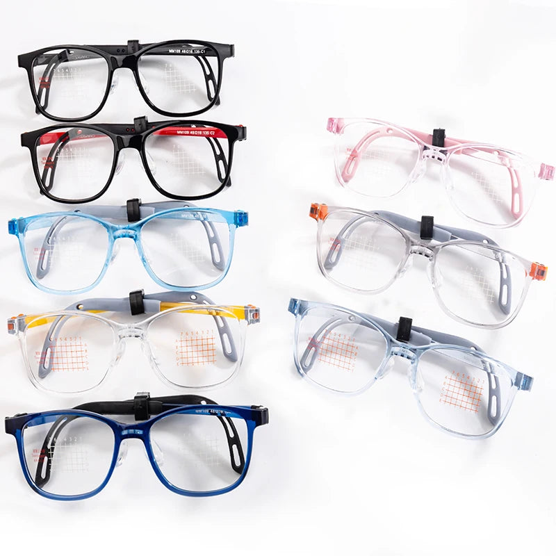 Retro Silicone Glasses Frames Unisex Children's Blue Light Blocking TR90 Optical Eyeglasses