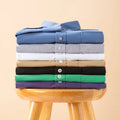 RNSHANGER Fashion Candy Color Cotton Shirt Anti Wrinkle Breathable Long Sleeve Men's Business Shirt Fashion Male Dress Shirts