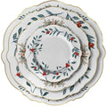 Fine Bone China Luxury Floral Dinner Plate Set New Design Flower Shape Gold Rim for Wedding Dinners Event Catering Made Ceramic