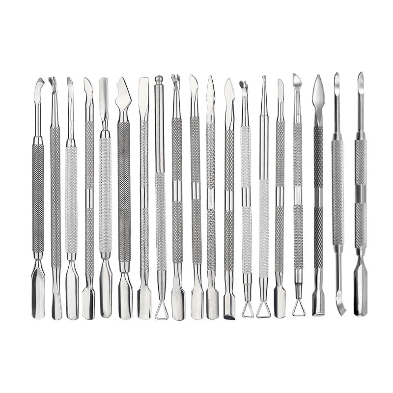 Double Headed Multifunctional Nail Art Tool Stainless Steel  Remover Dead Skin Nail Art Pusher Nail Polish Gel Remove