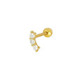 3 Stones Dainty 925 Sterling Silver Stud Earring Fashion Jewelry Wholesale