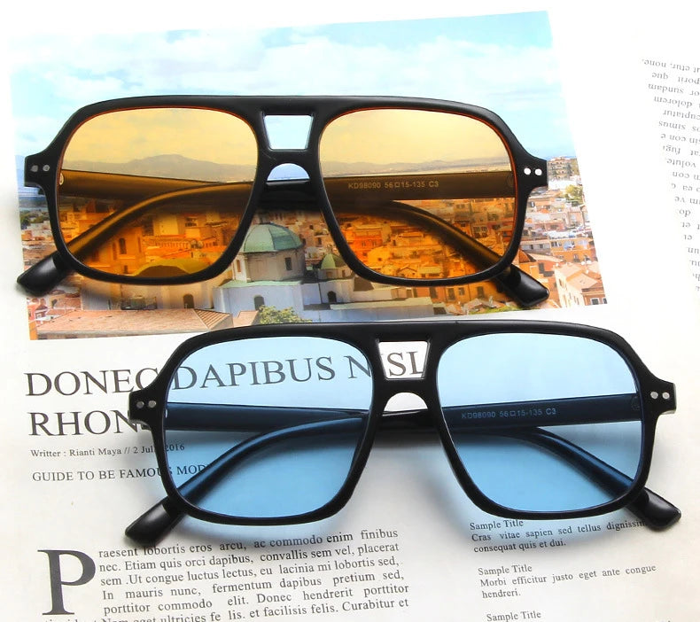 DL Glasses Dropshipping Wholesale Personalised Sunglasses Fashion Pilot Eyewear Double Bridge OEM Sun Glasses Factory Sunglasses