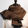 Winter Long Soft Warm Scarves Wraps for Women Wool Spinning Tassel Shawl Travel Accessories
