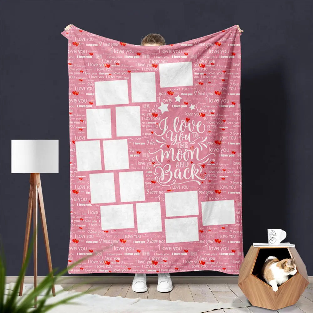 Wholesale Sublimation Blank Panel Blankets Custom Printed Flannel Blanket for Valentine's Day