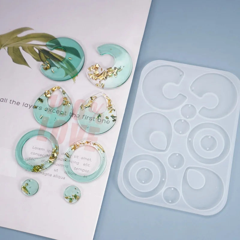 Fashion Eardrop Silicone Mold DIY Resin Earring Pendant Mould