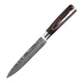 XITUO Utility Knife 5 Inch Stainless Steel Sharp Paring Knives Cut Vegetables Laser Damascus Pattern Kitchen Steak Knives