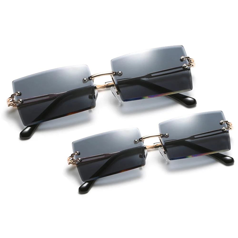 TEENYOUN Rimless Toddler Square Kids Shades Sun Glasses Girls Boy Plastic Small Matching Mommy and Me Sunglasses