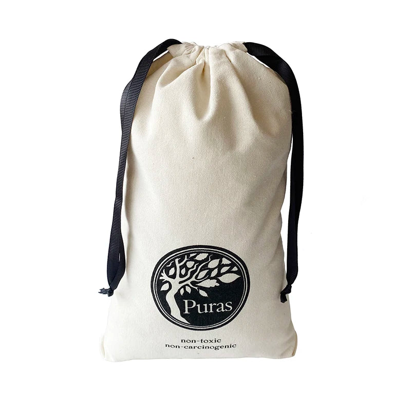 Custom Brand Logo & Sizes Drawstring Canvas Reusable Cosmetics Gift Bags With Gussets and Bottom
