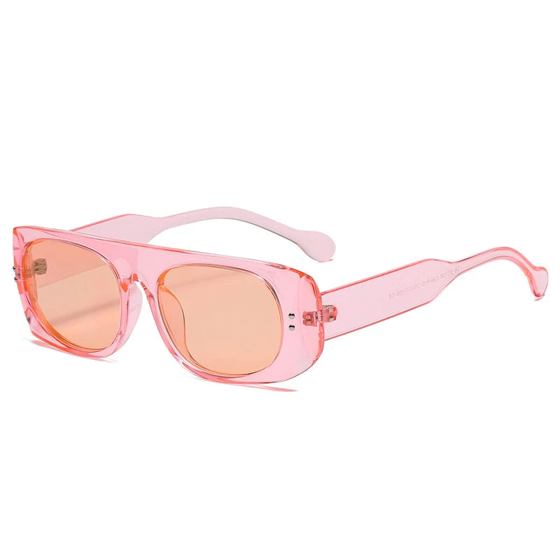 Big Face All Black Chinese Sunglasses Fashion High Quality Square Candy Color Women Plastic Thick Frame Men Women Sunglasses