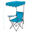 WOQI Outdoor Folding Camp Chair with Canopy Durable Metal Foldable and Sturdy for Camping Wholesale Cheap Outdoor Furniture
