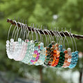 Handmade Colorful Natural Stone Hoop Earrings for Woman