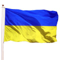 Factory Wholesale 75D Double-sided Thickened 100% Polyester Waterproof Outdoor Flag Ukraine Flag