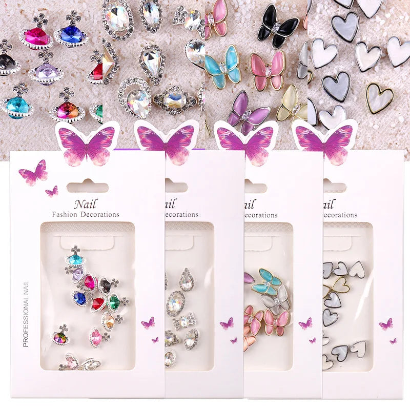 3D Glamour Luxury Rhinestones Nail Charms Pretty Girl Nail Art Designers Supplied by Glass Material Nail Charms Supplier