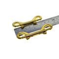 Solid Brass Double-Ended Hanging Snap Hook Bronze Carabiner Keychain Bag Parts Durable and Stylish
