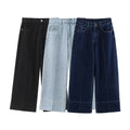ZATRHMBM Women's Pants High Waist Loose Jeans 2024 Summer New Casual Fashion Classic Retro Wide Leg Pants Women's Jeans