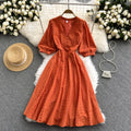 Women Fashion Dresses Women Lady Elegant Bodycon Dress Floral Lace Pleated Long Sleeve Dress