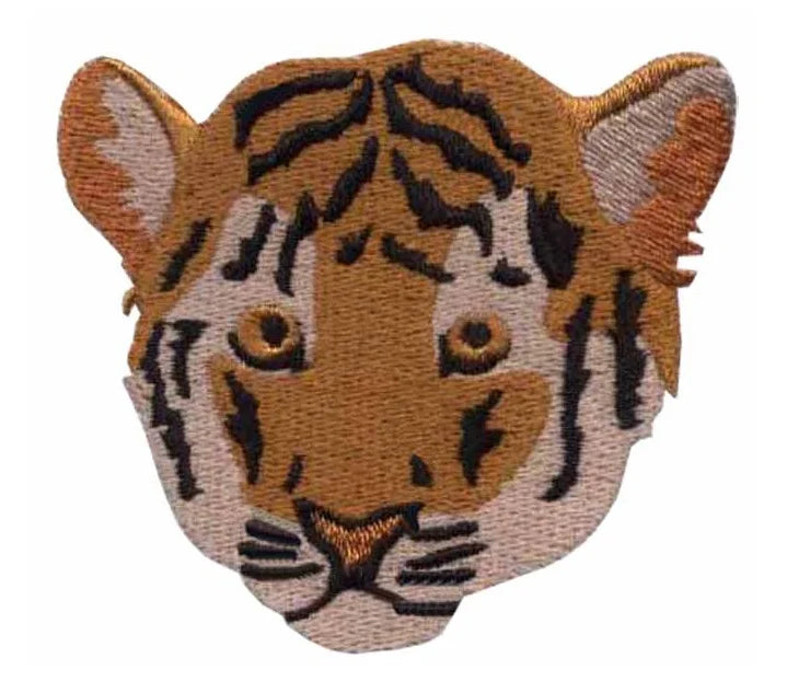 Customized 3D Tiger Badge Embroidered Iron-On Felt Patch for Clothing Cute Style