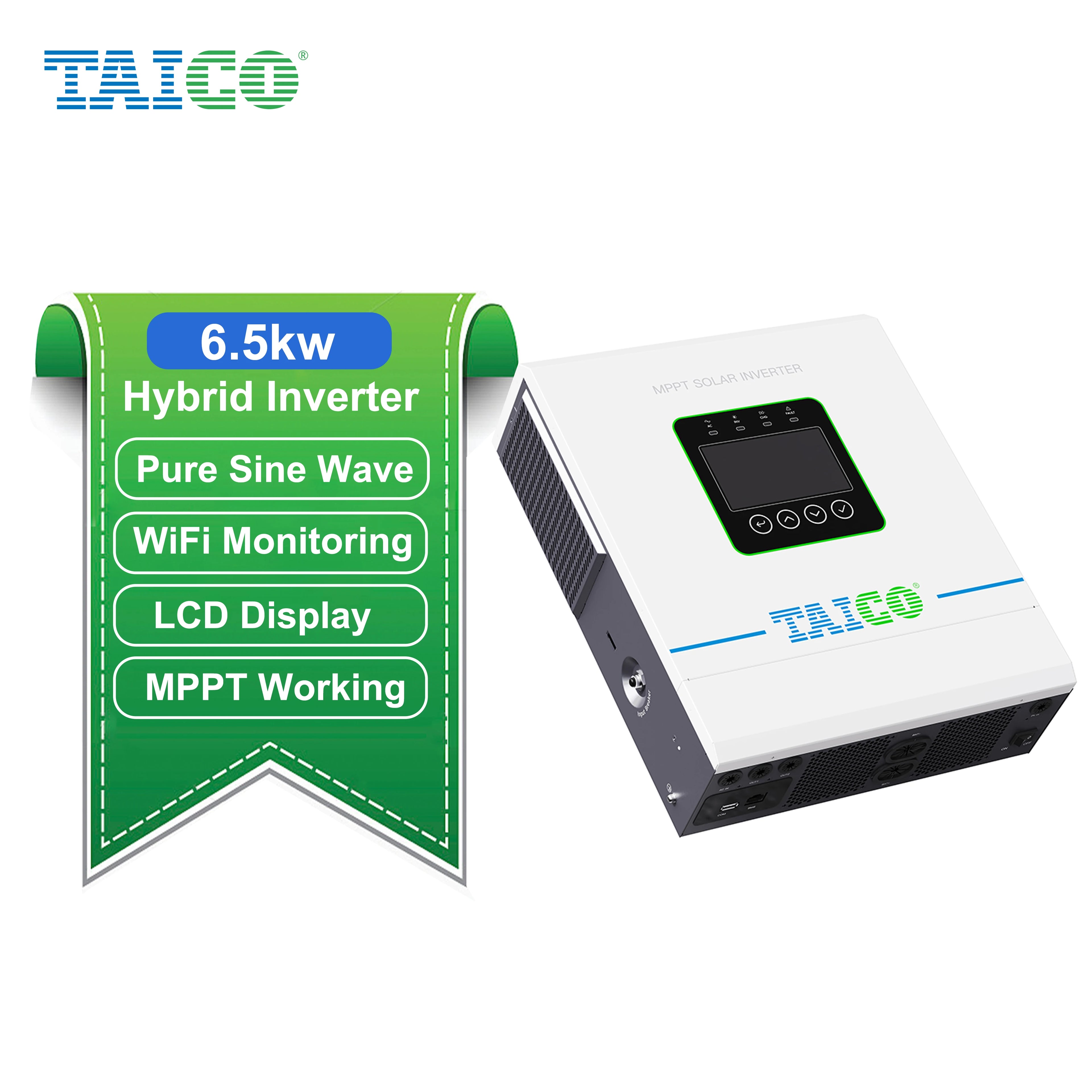 Solar Inverter 48V 6.5KW MPPT String Off-grid Triple Pure Sine Wave Home Use 98% Efficiency 10-Year Warranty
