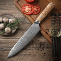 Professional 8 Inch Damascus Chef Knife VG-10 Damascus Steel Kitchen Knife Cooking Knife with Olive Handle