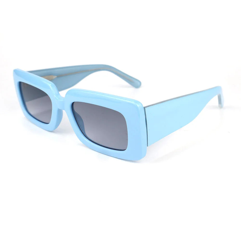 Cheap Retro Custom Logo Tiny Rectangle Sunglasses Uv400 Colorful Small Square Thick Frame Shades Sunglasses Women