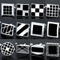 Silver Black Square Metal Alloy Cufflinks for Men Business or Wedding Shirt Accessory Great for Parties Gifts