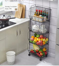 1-layer Desktop Durable Iron Wire Rack 4-layer Kitchen Standing Storage Rack for Home