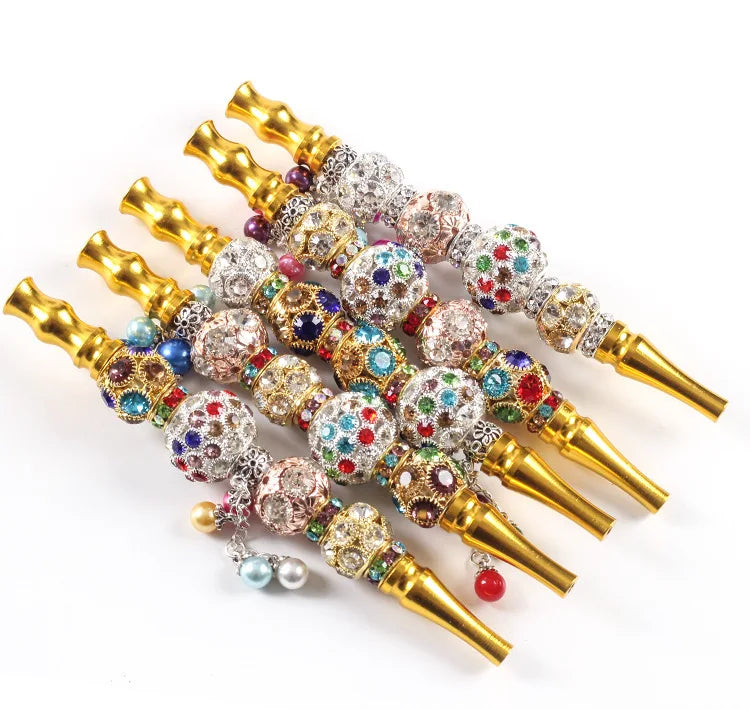 6.1 Inches Good Quality COLORFUL Diamond Rhinestone Large Hookah Tips for Man