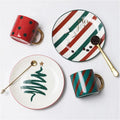 2022 Christmas Ceramic Dinnerware Household Creative Dessert Ceramic Dishes Coffee Mugs
