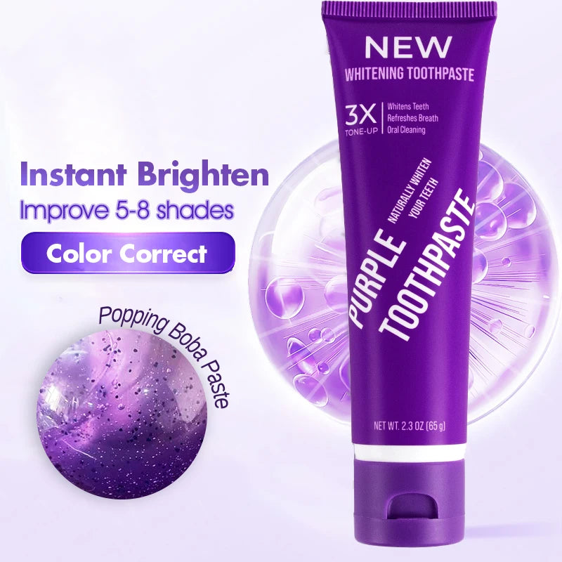 Popular Teeth Whitening Color Correct Serum Toothpaste with Mint Flavor 60g Instant Whitening Customized for Home Use