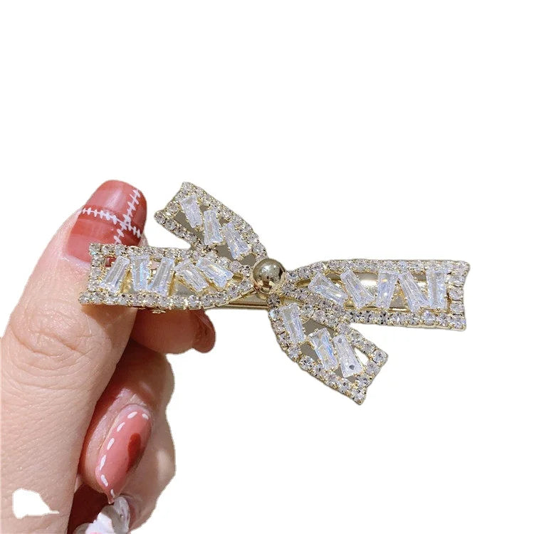 New Version of the Japanese and Korean Wind All Kinds of Zircon Duck Mouth Clip Fashion Side Clip Temperament Back Clip