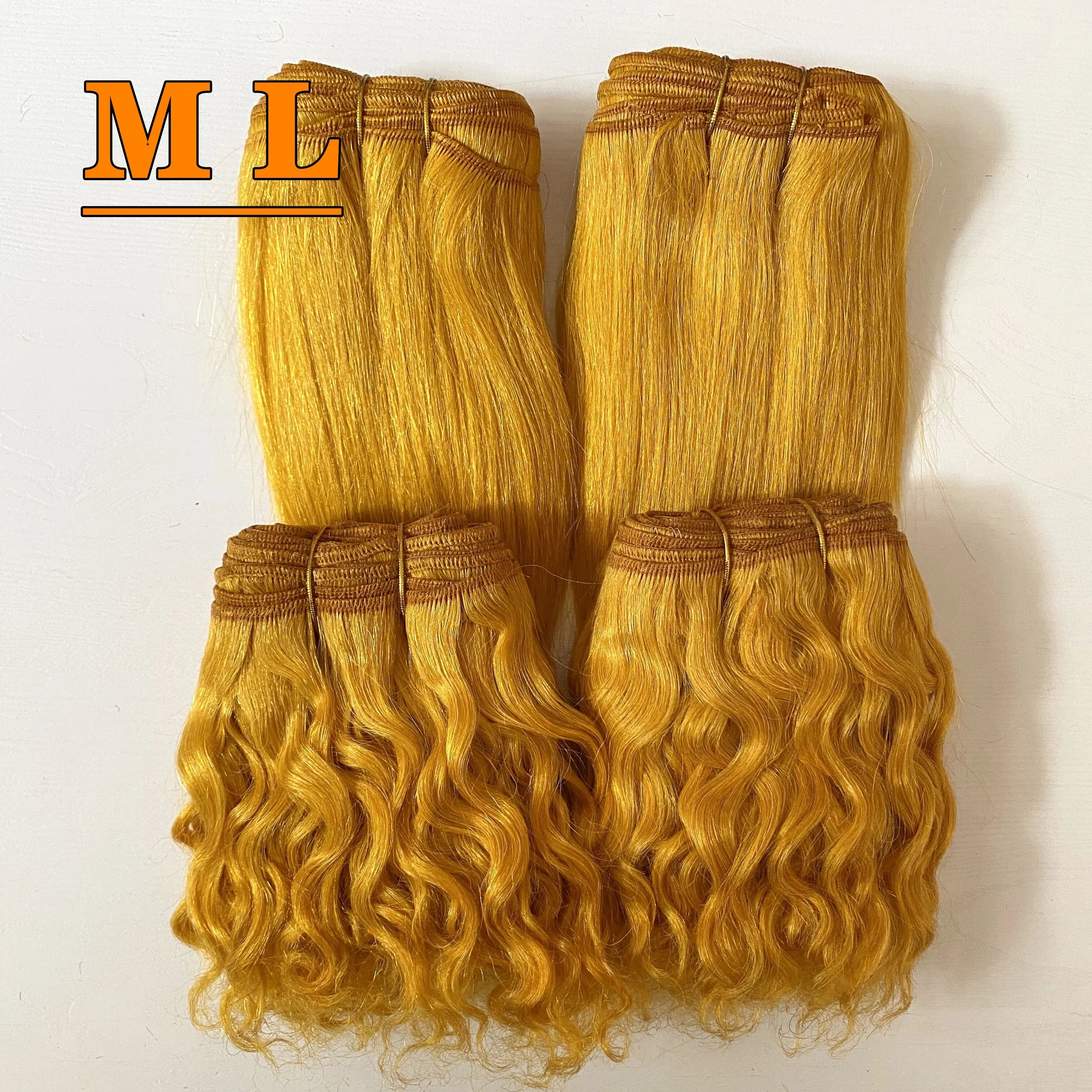 2025-  DIY Blythe Doll Hair Extensions Mohair Goat Hair Yak Tail Hair Weft Curly Type