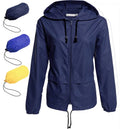 Men's & Women's Lightweight Coated Spring Hooded Waterproof Packable Thin Blouson Rain Jacket