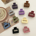 Wholesale 5cm Korean Square Girls Women Candy Pastel Accessories Mat Finish Matte Hair Claws Jaw Plastic Frosted Small Claw Clip