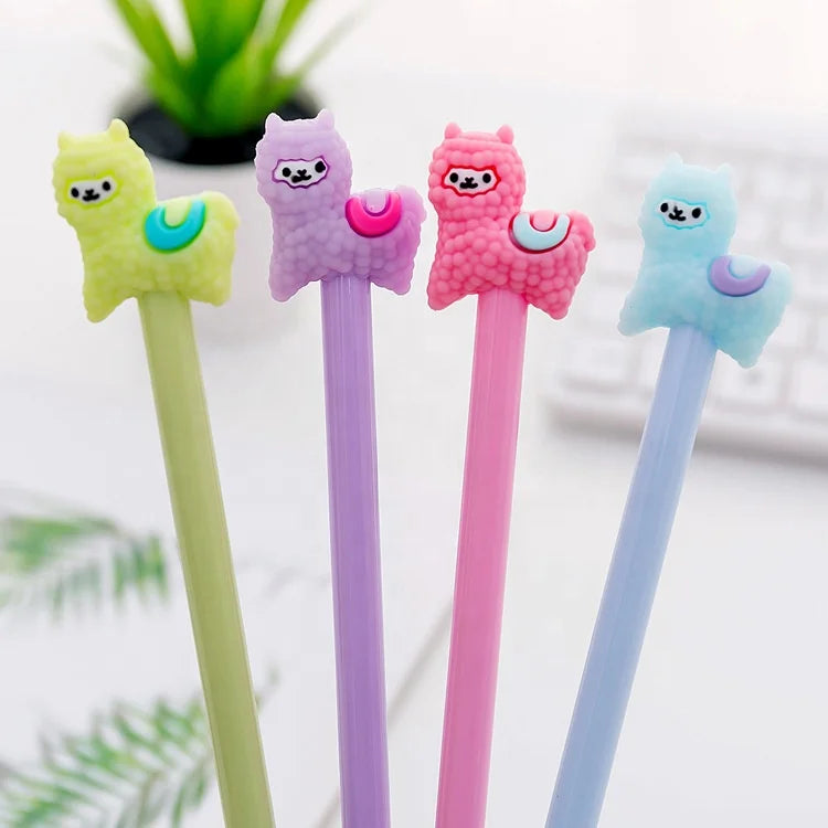 Korea Creative School Stationery Lovely Kawaii Alpaca Cute Gel Pen for Kids MegaBDM