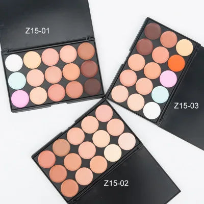 Veronni 15 Color Concealer Tray Concealer Tray Repair Capacity Cover Spots Acne Marks Acne Dark Circles