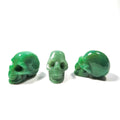 Huiying Best selling natural hand carved green aventurine stone jade skulls 2 inch craft