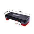 LS1117 Essentials Adjustable Aerobic Stepper Bench Exercise Step Platform Fitness Equipment with Riser Deck Workout Deck