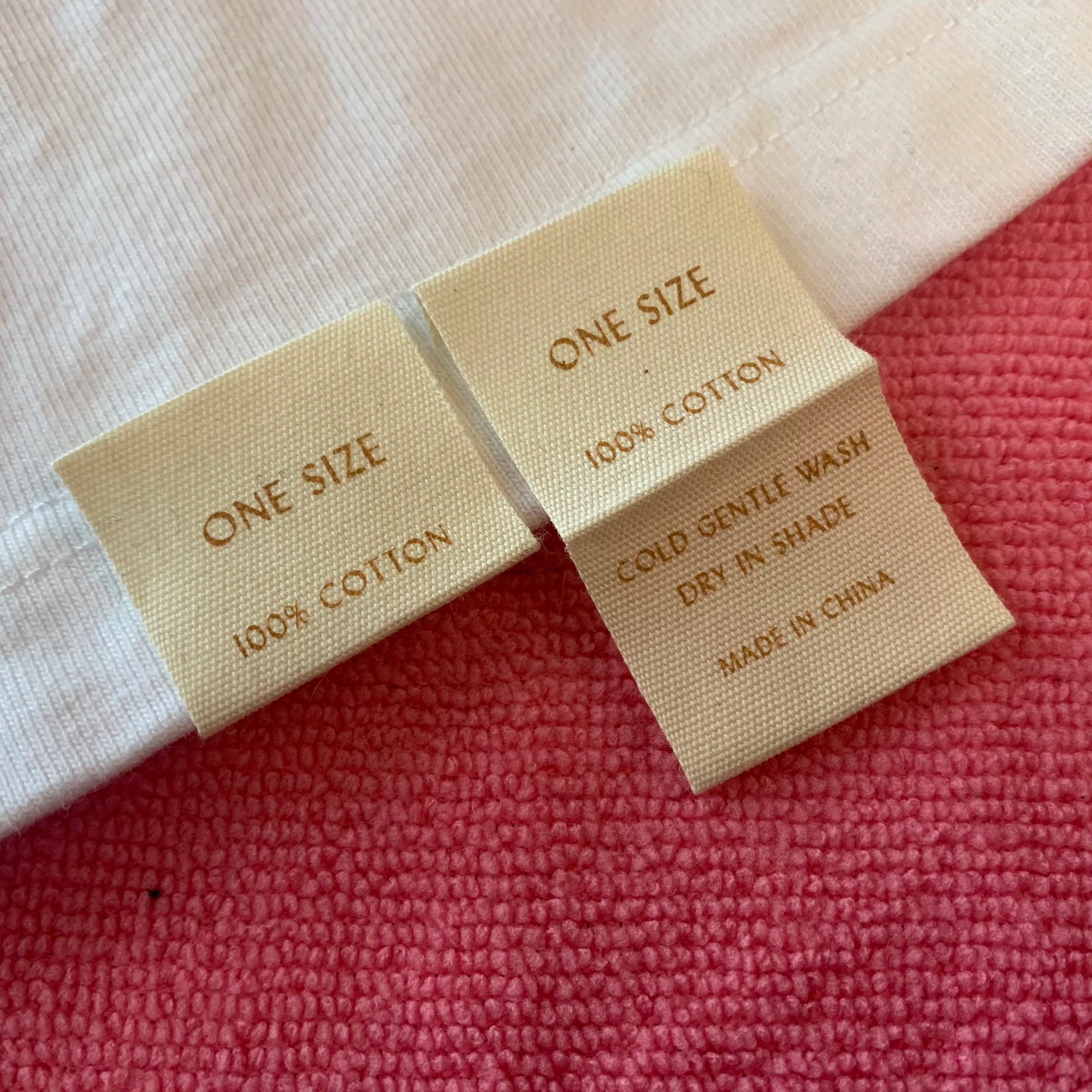 Handmade Book Cover Fold Sleeve Hem Labelnatural Color Cotton Hem Label for Shirt
