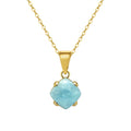 GMN33 Rare Stone Gemstone Necklace Square Shape Pendant Real 925 Silver Genuine Natural Aquamarine Pendants Choker for Necklace
