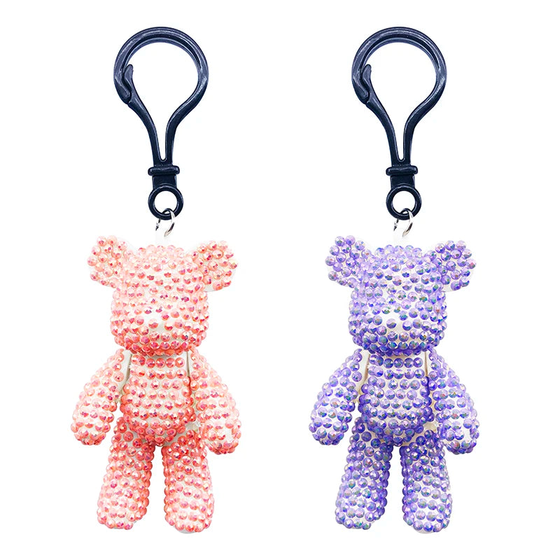 Popular DIY Key Chain Smart Bear Keychain Rhinestone Handmade Diamond Painting Key Chains
