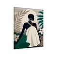 Black Women Art African American Wall Art for Bedroom Black Woman Portrait Picture Black and White Canvas Print