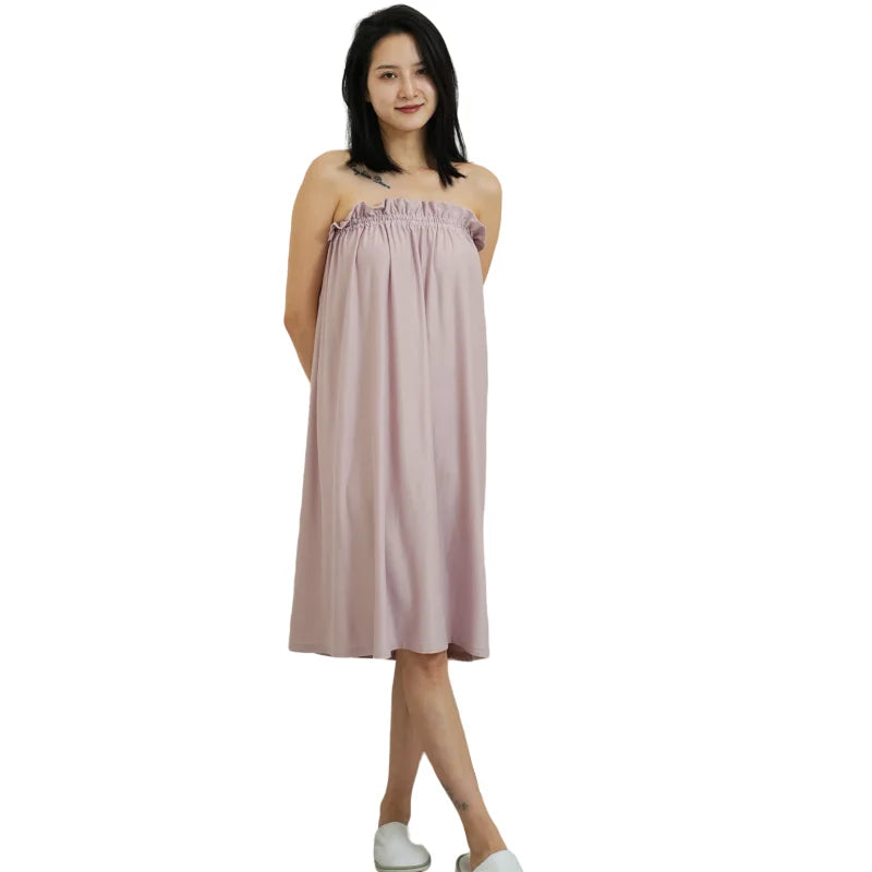 Women's Bath Skirt Bath Towel Microfiber Body Wrap Strapless Bath Skirt Thick Bow Bathrobe Super Absorbent Soft Pajamas