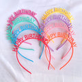 Plastic Happy Birthday Head Wear Band Hair Jewelry