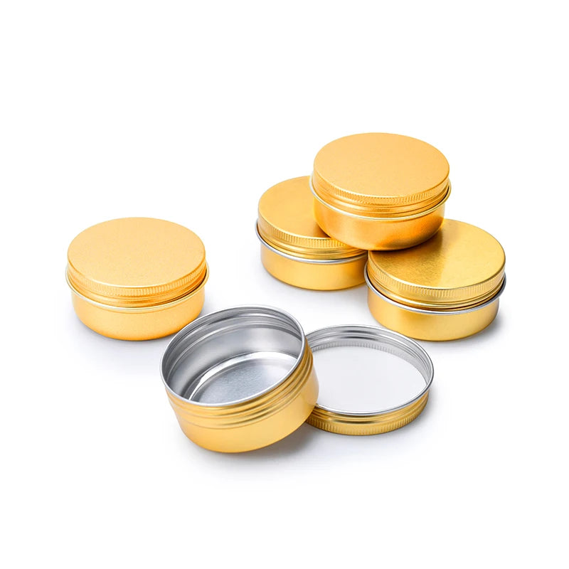 5g-250g Beard Oil Hair Wax Metal Cans Container Tin in Gold Black Silver Aluminum Jar 10g 15g 30g 50g 60g 100g 150g 200g 250g