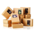 Custom Cookie Packaging Boxes Cookie Kraft Paper Box Packaging Christmas clear Window Gift Box Treats Wrapping Packaging