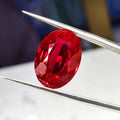 Artificial Pigeon Blood Red Ruby Thailand Cut Oval Shape clear Corundum Gem Stone for  Fine Jewelry Lab Created clear One