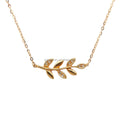 1000s Jewelry Gold Fashion 18k Solid Necklace Leaf Shape Pendant Necklace Real Diamond Jewelry Women Gift