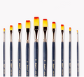 Paint Professional Painting Brush Set Oil Paint Brush Opp Bag OEM Nylon Paint Brush Different Size Wooden Handle OPP Package
