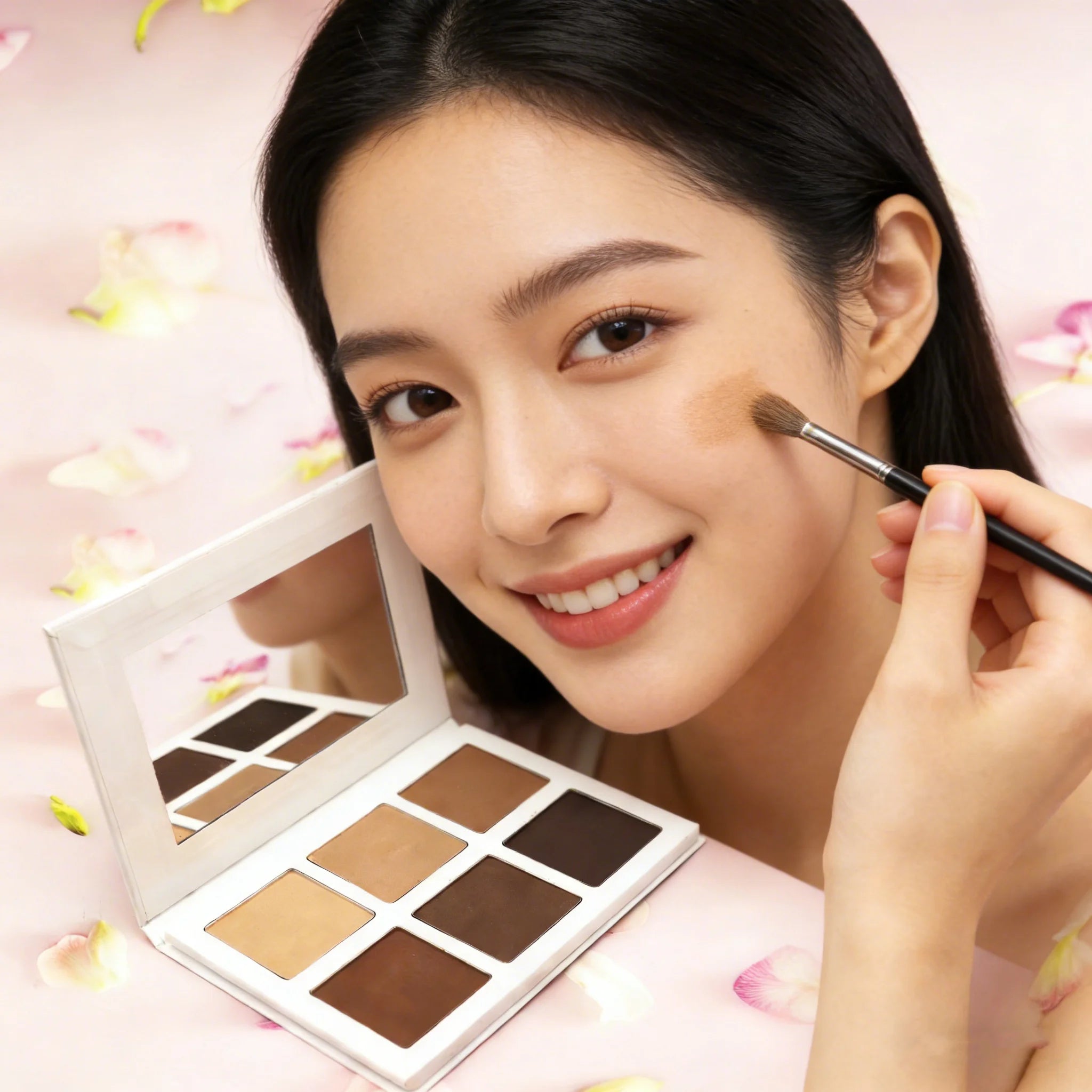 Wholesale Waterproof  DIY Bronze Palette for Women Custom No Logo Highlighter Makeup Pressed Powder Face Contour Palette