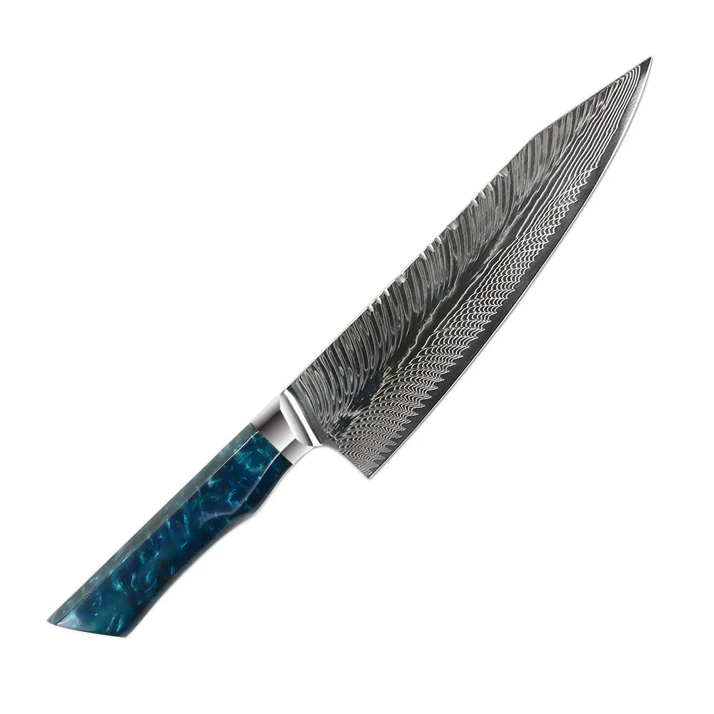 Yangjiang Amber All Purpose Colorful Custom Handmade Japan Demascus Cooking Kitchen Knives
